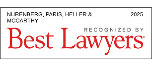 Best Lawyers 2025 recognition for Nurenberg, Paris, Heller & McCarthy law firm, highlighted in red and black text.