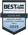 Best Law Firms Cleveland 2025 award for Personal Injury Litigation - Plaintiffs Tier 1.